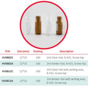 AUTOSAMPLER VIALS & CAPS Vials & Cap