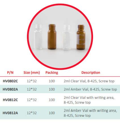 AUTOSAMPLER VIALS & CAPS Vials & Cap