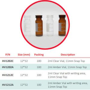 11mm Snap Top Autosampler Vials
