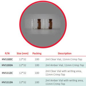 11 mm Crimp Top Autosampler Vials