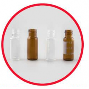 HV1304A Autosampler Vials Tamaño 15*45 mm. 100 unidades. 4ml Amber Vial, 13-425, Screw Top