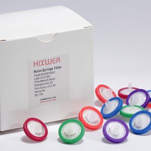 HS25PVB045C Hydrophobic PVDF Syringe Filter. Pore 0,45 um. 25 mm diameter / Non sterile