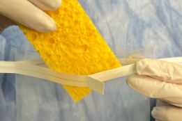 Bolsas con esponja hidratadas